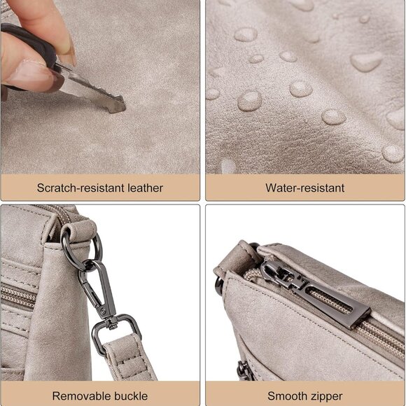 Lightweight Adjustable Crossbody Bag for Women - Vegan Leather, Spacious Design - Picture 6 of 7